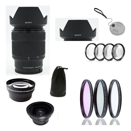 Lente Sony Fe 28-70mm F/3.5-5.6 Oss+ Kit Filters Macro Wide  Negro
