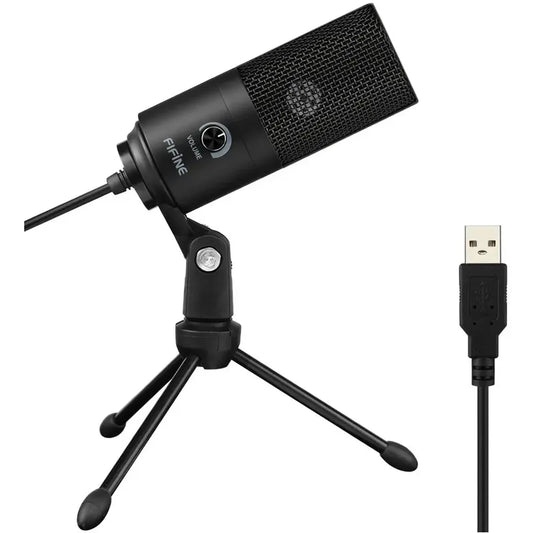 Micrófono Usb Fifine K669b Con Condensador De Metal
