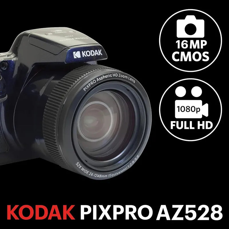 Camara Digital Kodak Pixpro Az528 1080p Bateria Intern Litio Azul Marino