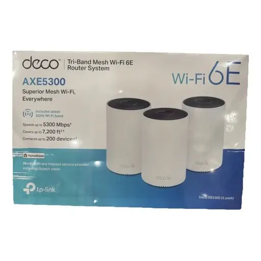 Tp-link Deco Axe5300 Wifi6e 3pack Wireless Router 7200sq Ft