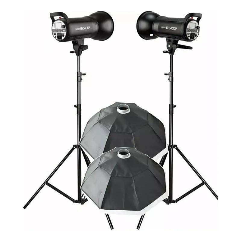 Kit De Luz Strobe Godox Sk400ii De 400 W Y 2,4 G