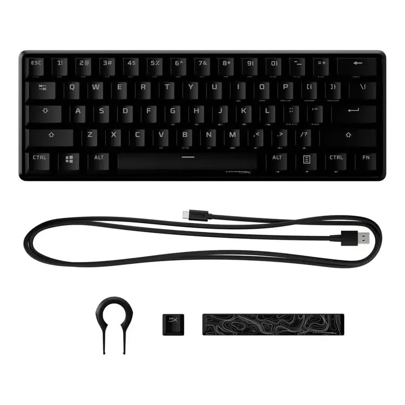 Teclado Gamer Hyperx Alloy Origins 60 Pc Ps4 Xbox One Negro Inglés Us