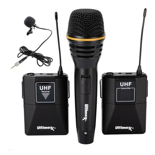 Sistema De Microfono Dinamico Wireless Ultimax