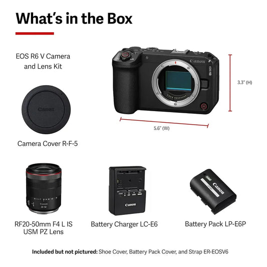 Canon Eos R6 V Camara Con Lente Rf20-50mm F4 L Is Usm Pz