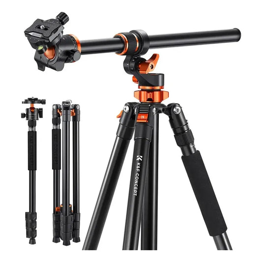 Tripode K&f Concept T254a7+bh-28l 90 Para Camaras Profesiona Negro