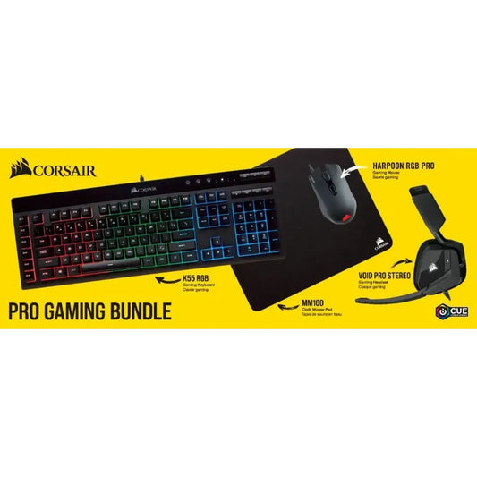 Combo Corsair Rgb Icue 4en1 Teclado+mouse+headset+alfombra