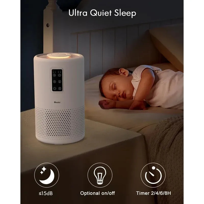 Purificador De Aire Vewior H13 True Hepa 150m2, Fragancia Blanco
