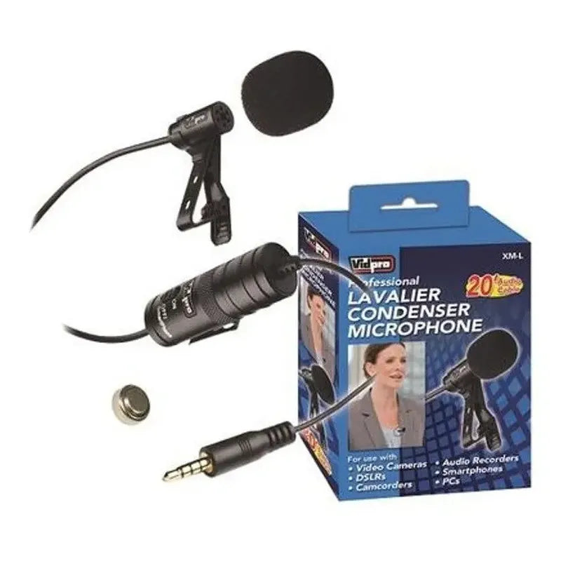 Vidpro Xm-l Lavalier Microfono Cable Audio, Dslrs, Gopro Etc Negro