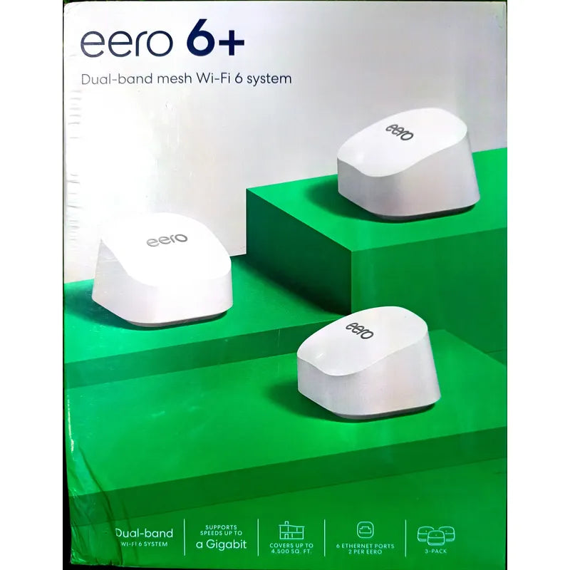 Sistema Mesh Router Eero 6+ Ax3000 Wi-fi 6 Gigabit Dual Band