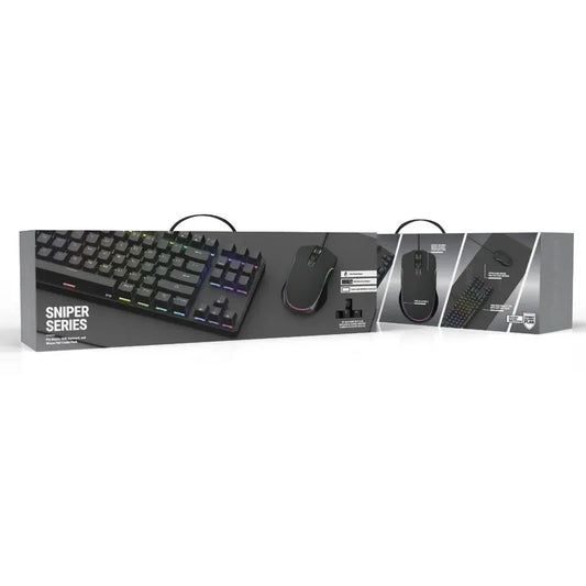 Bundle Combo Sniper Series Mouse, Teclado Rgb Y Mouse Pad
