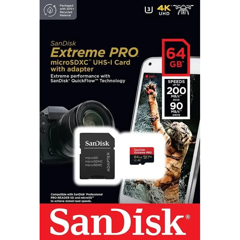 Memoria Sandisk Extreme Pro Microsdxc Uhs-i 64gb 200/90mb/s