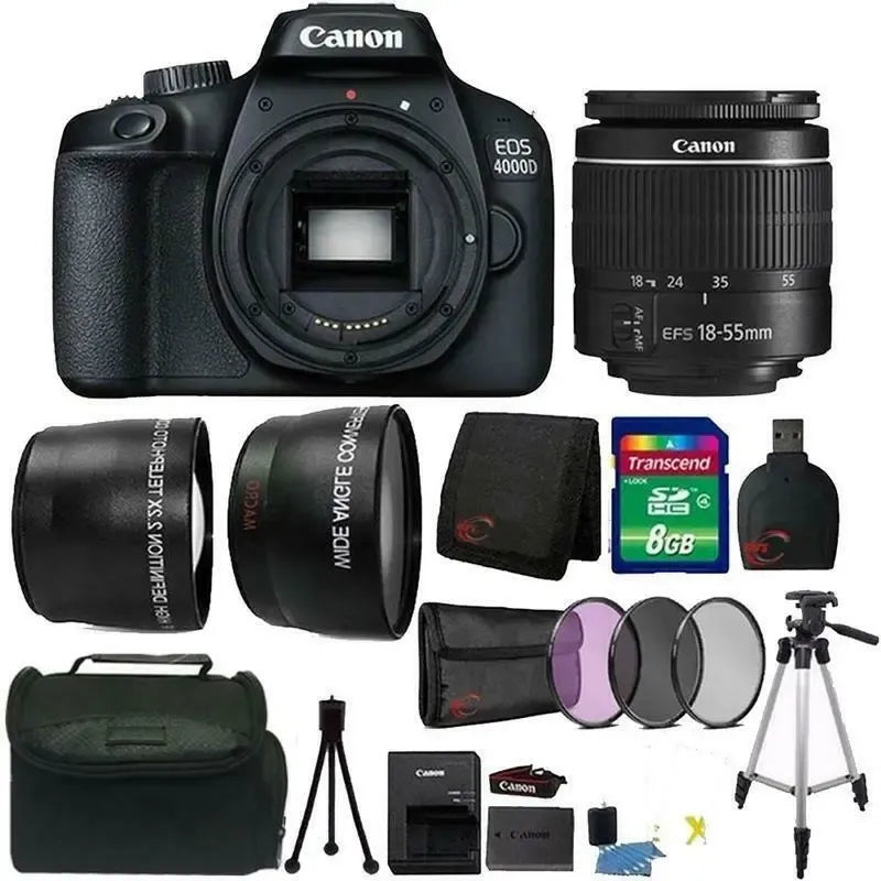 Camara Canon Eos 4000d Rebel T100 18mp Digital Slr+ 18-55mm Negro