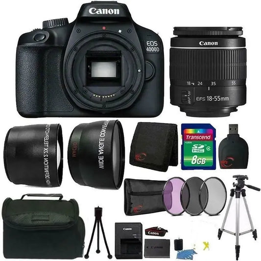 Camara Canon Eos 4000d Rebel T100 18mp Digital Slr+ 18-55mm Negro