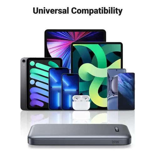 Power Bank Ugreen 20w Usb-a+usb-c Ultra Slim 10000mah Gris Oscuro