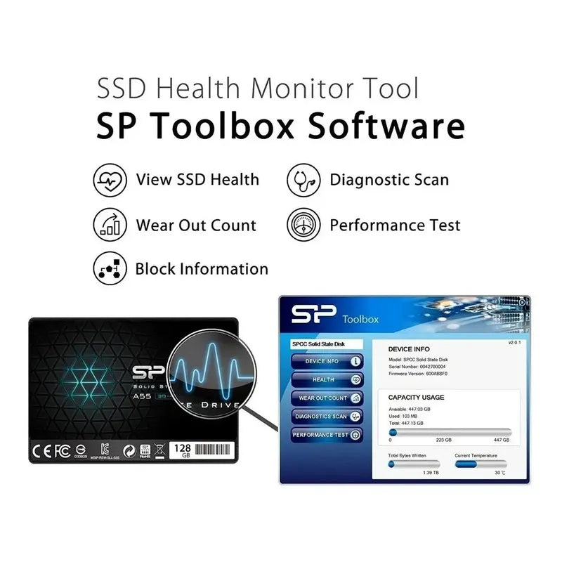 Disco Duro Ssd Silicon Power 128gb Negro