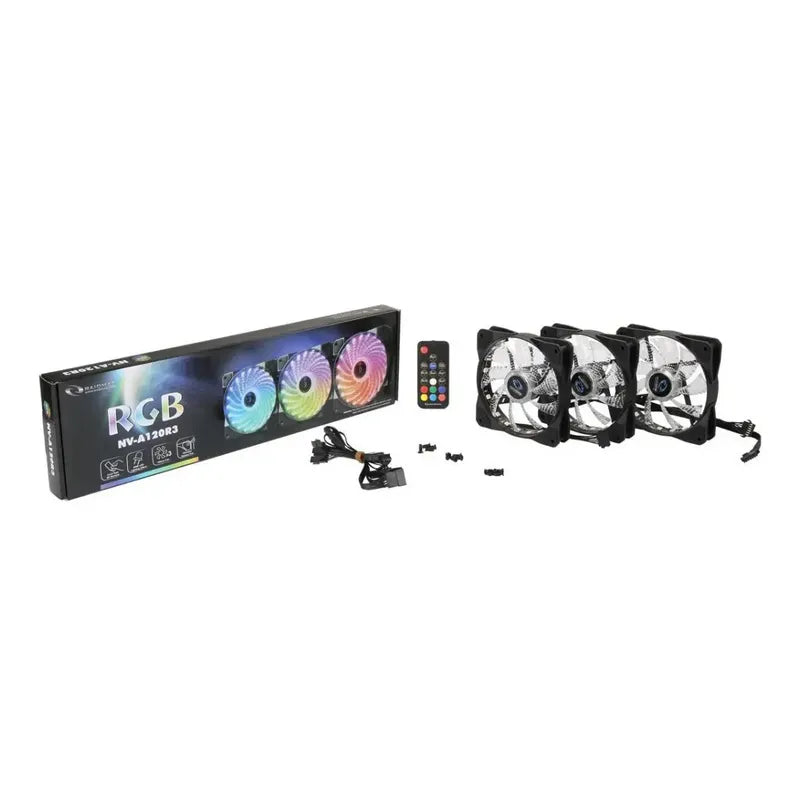 Tri-pack Fan Cooler Rgb Raidmax 120mm  Wireless Rf Remote