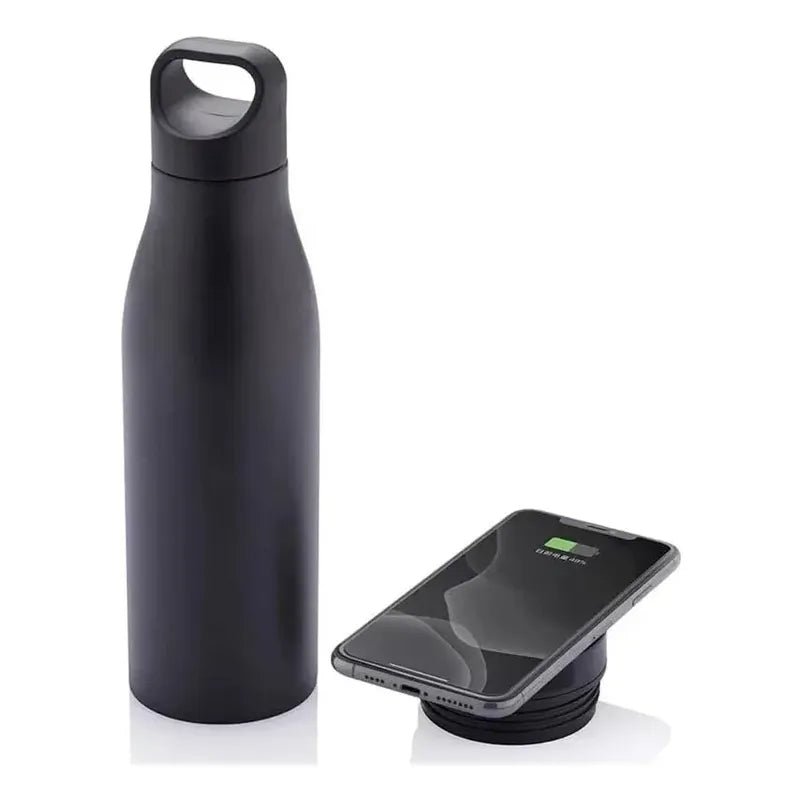 Cooler Power Bank Avenne 18 Oz Todo En Uno Negro Botella