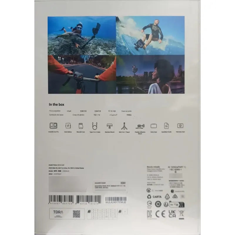 Cámara De Acción Insta360 Ace Pro 8k, 48 Mp, Adventure Kit Gris Oscuro