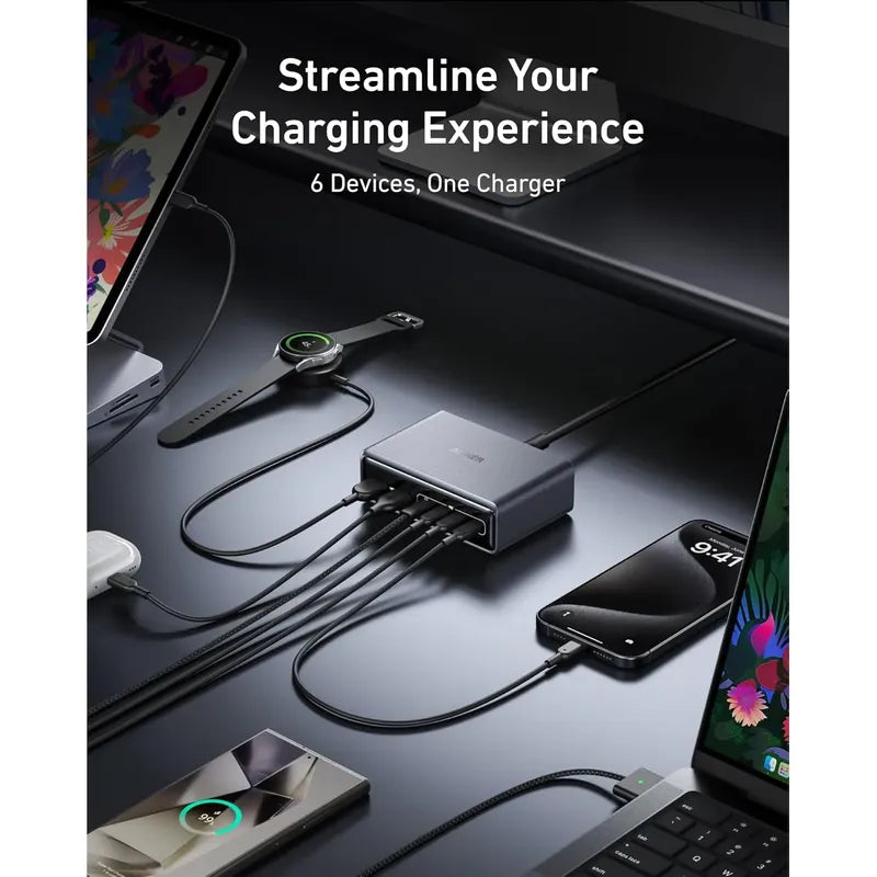 Anker Prime Charging Station, 200w 6-port Usb-c Carga Rápida
