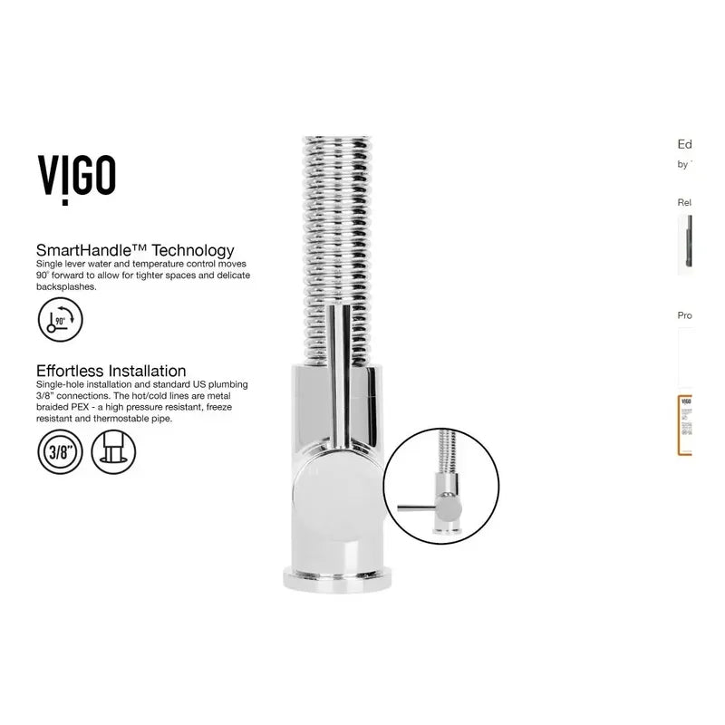 Llave Grifo Lavaplatos Vigo Cuello Extraíble Monomando Lujo