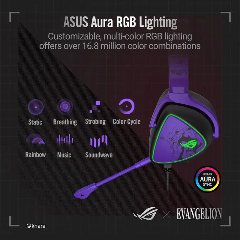 Audifinos Asus Rog Delta S Eva Edition Púrpura
