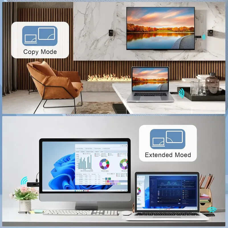 Transmisor Y Receptor Hdmi Wireless, Decodif 4k Salida 1080p