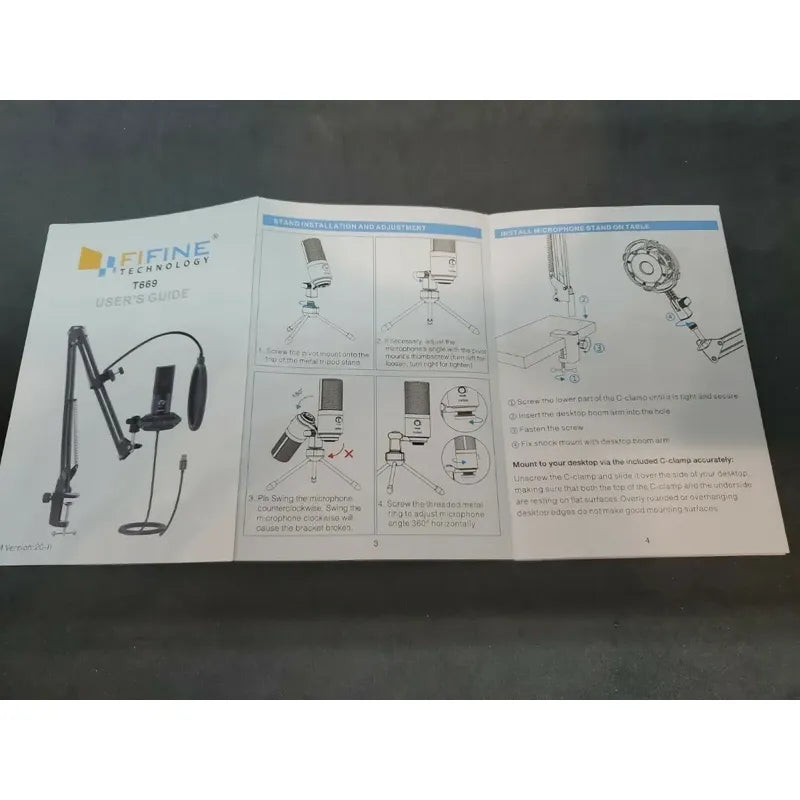 Micrófono Condensador Profesional Fifine 669+base Accesorios