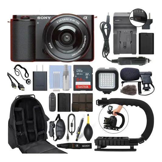 Cámara Sony Zv-e10 4k+ Lente 16-50mm+ Pro Video Kit Negro