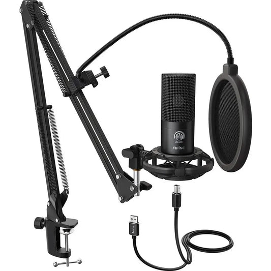 Micrófono Condensador Profesional Fifine 669+base Accesorios