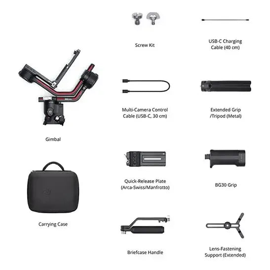 Estabilizador Gimbal Dji Ronin Rs 3 Pro, 12 Hora, Carga4,5kg Negro