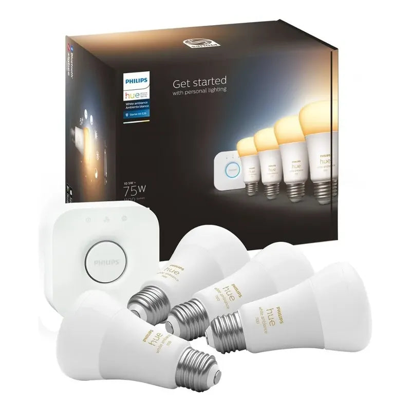 Philips Kit Bombillas Led Inteligentes Hue White A19, 70w