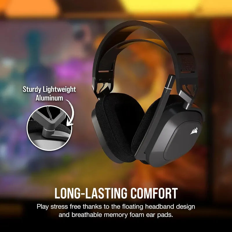 Audifonos Corsair Hs80 Max Premium Wireless Rgb Gaming Negro