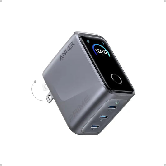 Cargador Anker Prime, Cargador Gan De 3 Puertos Y 160 W