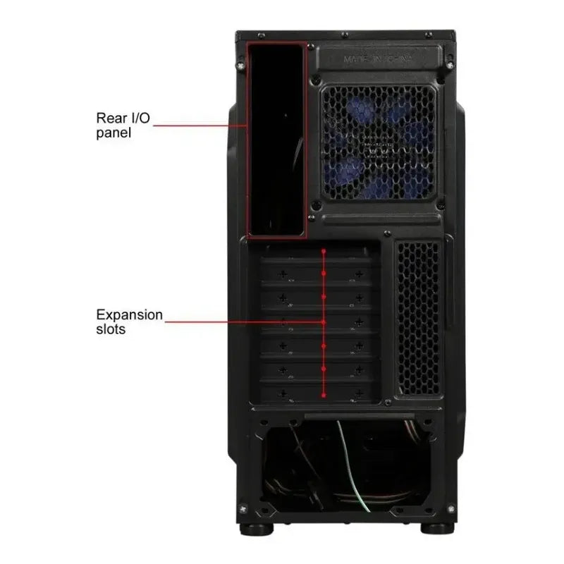 Chasis Case Diypc Solo-t2-r Black Usb 3.0 Atx Mid Tower 2fan