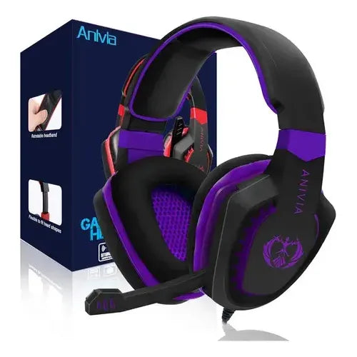 Audifono Anivia Ah28 Co Aislamiento D Ruido Pc Mac Ps4 Mobil Negro