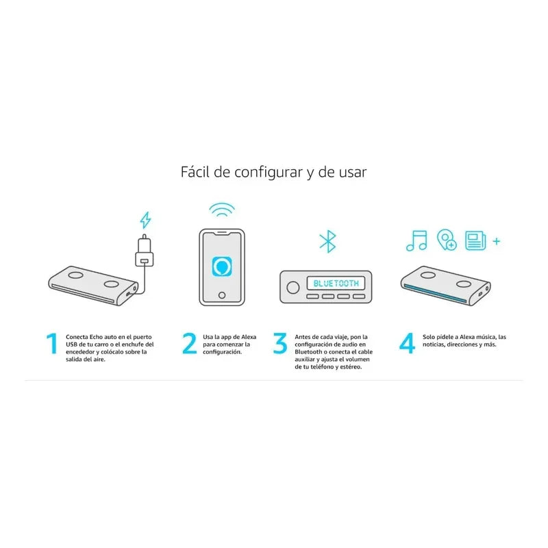 Echo Auto Alexa Para Vehículo Carro Parlante Inteligente