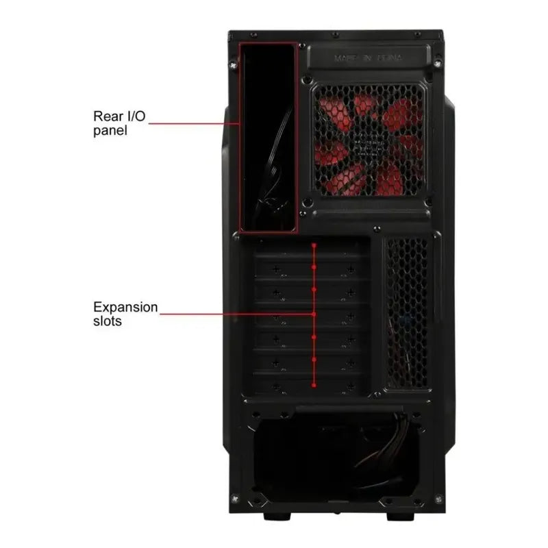Chasis Case Diypc Solo-t2-r Black Usb 3.0 Atx Mid Tower 2fan
