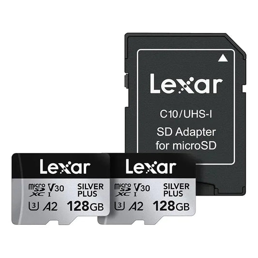 Microsd Lexar Silver Plus 128 Gb 255 Mb/s V30 Pack De 2