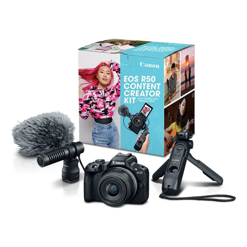 Cámara Canon Eos R50 Creator Kit Negro