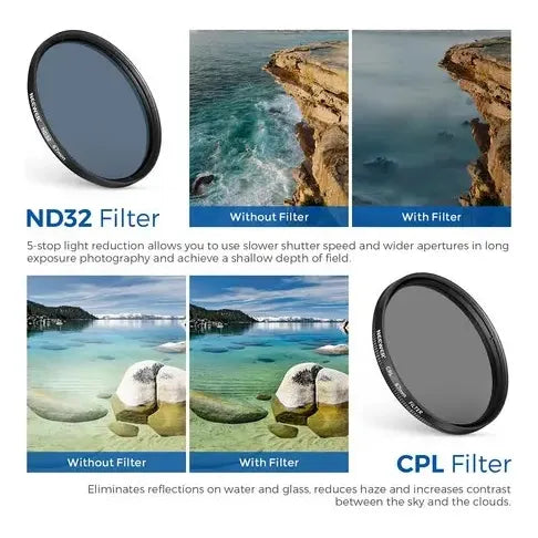 Kit Filtros Clip Neewer 55mm Nd32 Para Telefonos Y Camaras
