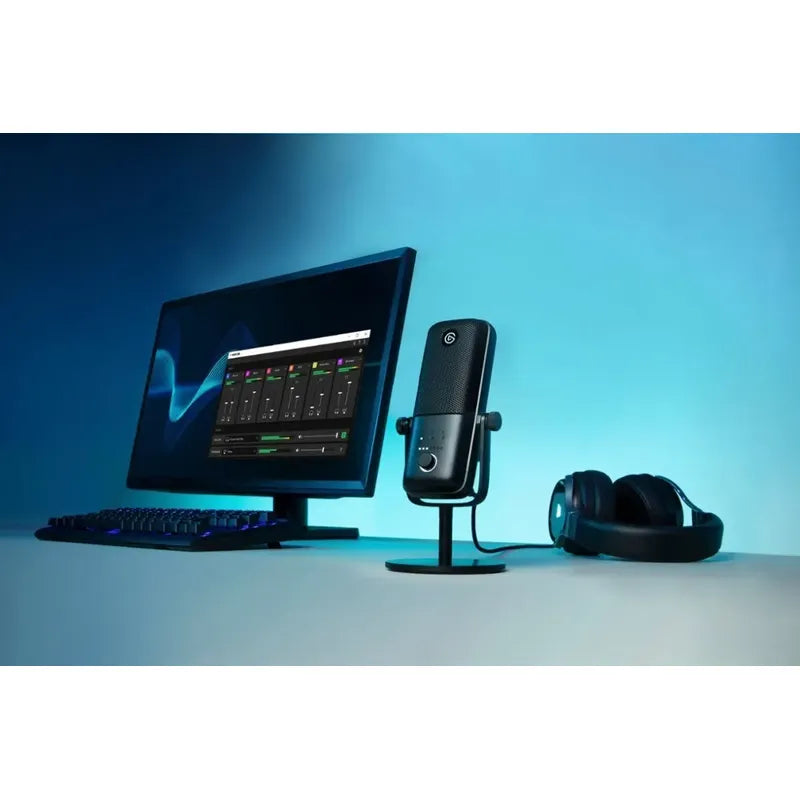 Micrófono Profesional Elgato Wave 3 Para Streaming Usb Negro