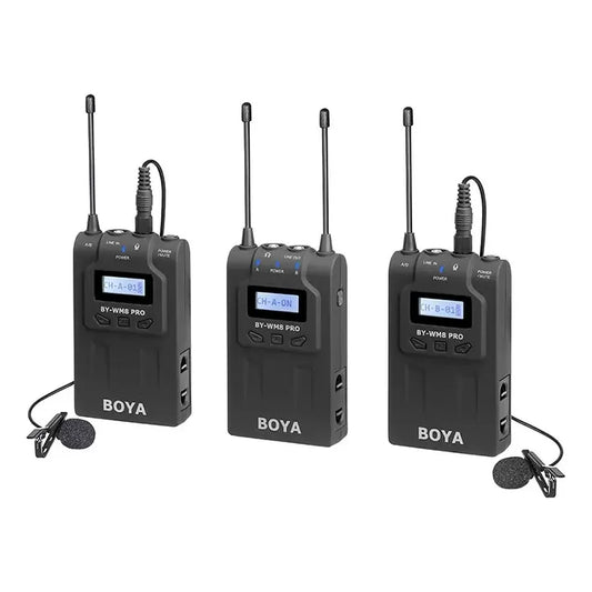 Boya Kit Micrófono Inalámbrico Uhf Pro 2tx+1rx Negro