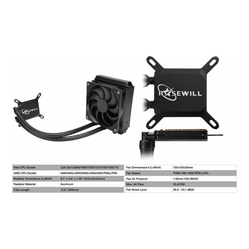 Sistema Enfriamiento Liquido Pb120 Rosewill