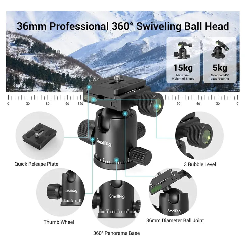 Trípode Para Cámara Smallrig Ct-20, Trípode Y Monopie Plegab