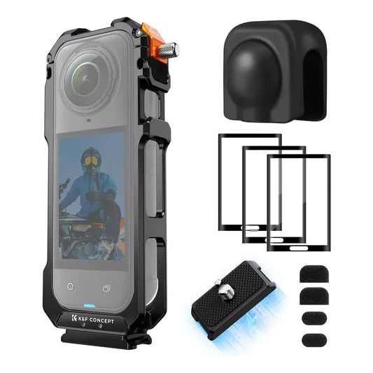 Jaula, Tapa De Lente Y Protector De Pantalla K&f Insta360 X5