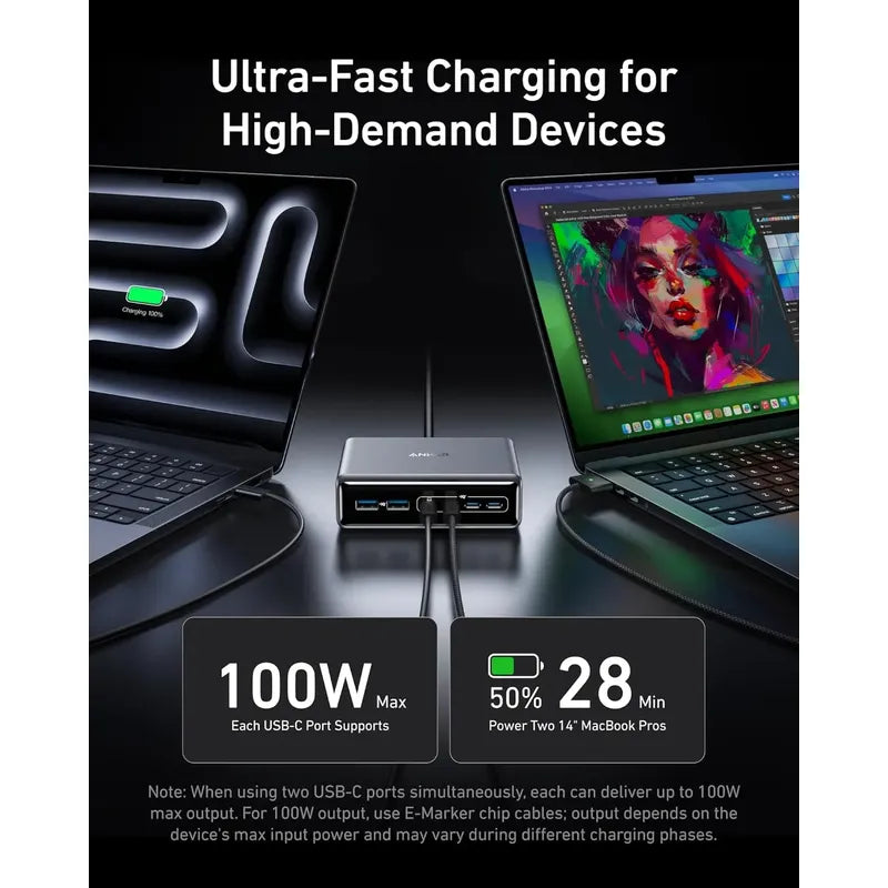 Anker Prime Charging Station, 200w 6-port Usb-c Carga Rápida