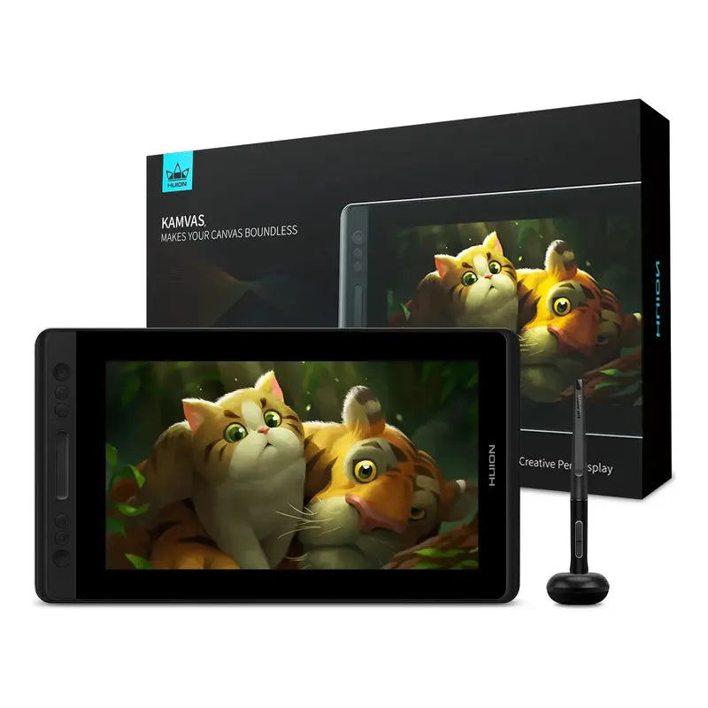 Tablet Gráfica Huion Kamvas Pro 13 Vidrio Ag + Lapiz Negro
