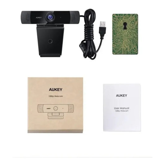 Webcam Aukey 1080p Dual Noise Reduction Stereo Microphones