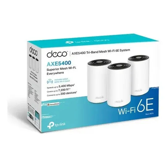 Router Tplink Deco Mesh Xe75 3 Pack Wifi6e Axe5400 7200ft²