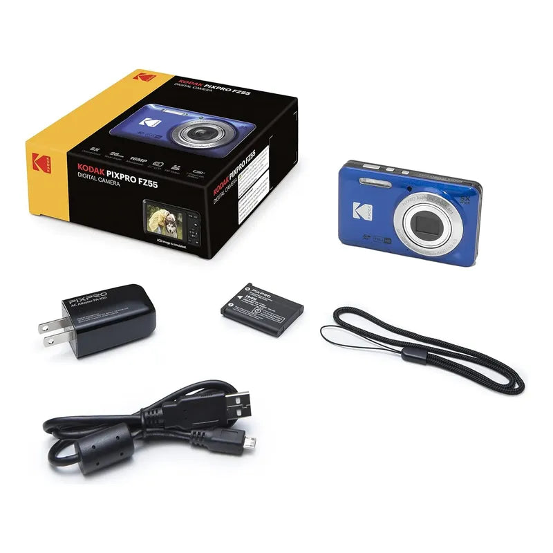 Camara Digital Kodak Pixpro Fz55 + Kit Bundle + Memoria 32gb